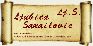 Ljubica Samailović vizit kartica